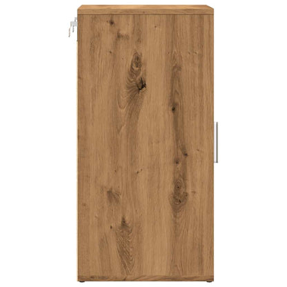 Schoenenkast 32x35x70 cm bewerkt hout artisanaal eikenkleur