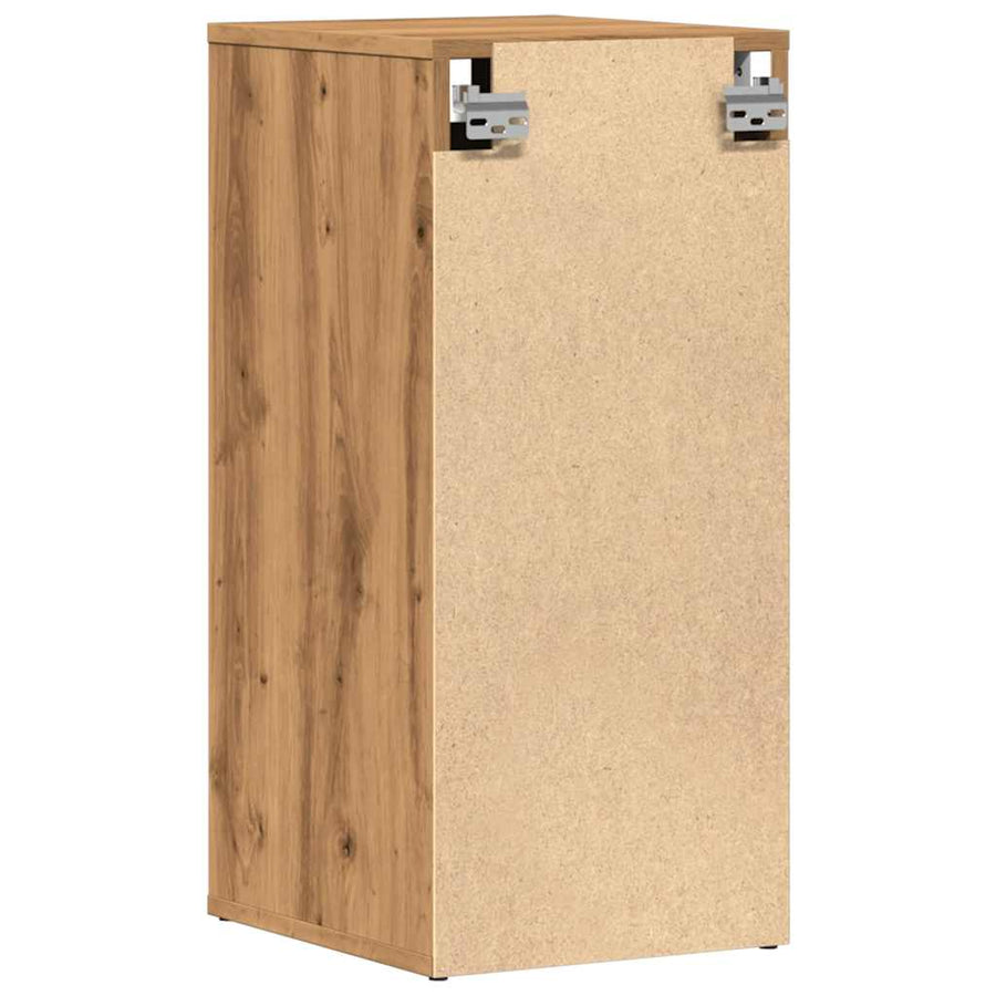 Schoenenkast 32x35x70 cm bewerkt hout artisanaal eikenkleur