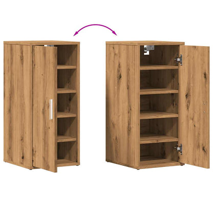 Schoenenkast 32x35x70 cm bewerkt hout artisanaal eikenkleur