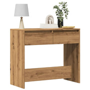 Console table 89x41x76.5 cm carved wood artisan oak-colored