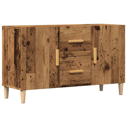 Dressoir 100x36x60 cm bewerkt hout oud houtkleurig