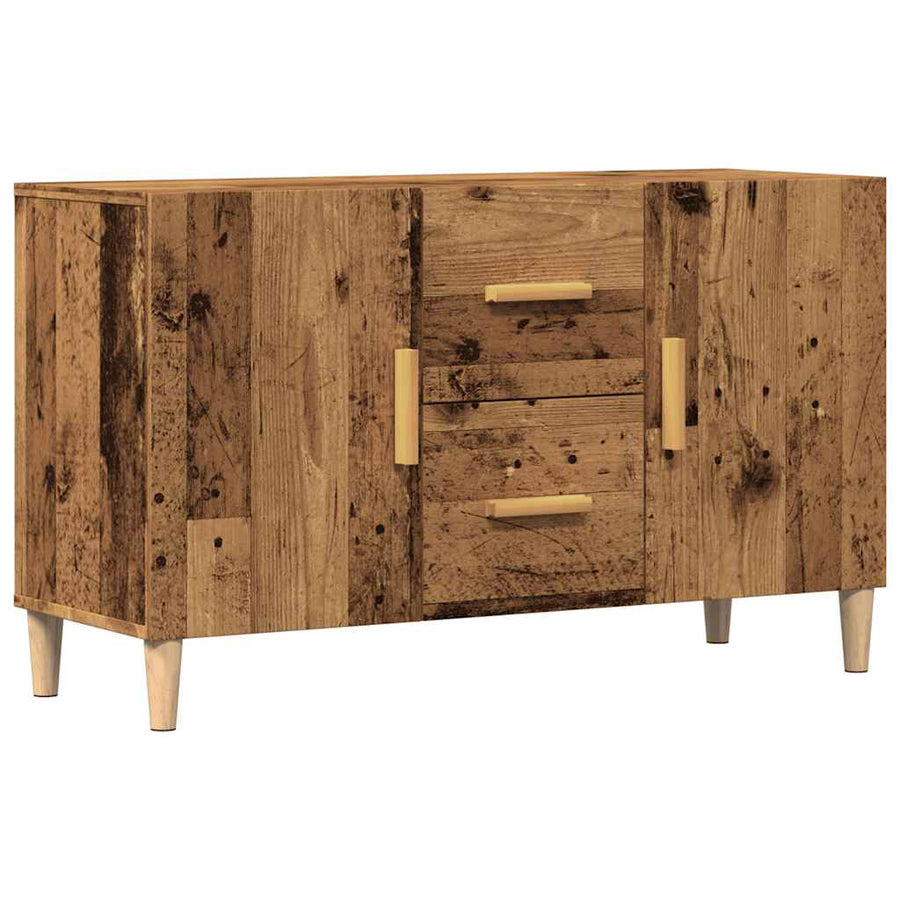 Dressoir 100x36x60 cm bewerkt hout oud houtkleurig