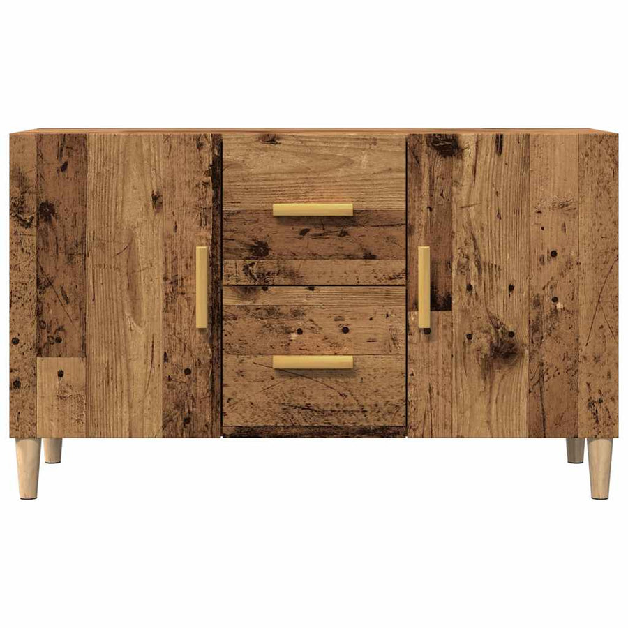 Dressoir 100x36x60 cm bewerkt hout oud houtkleurig