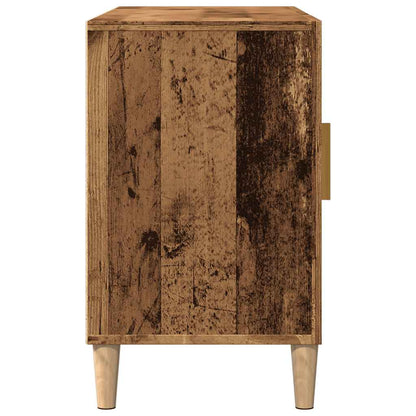 Dressoir 100x36x60 cm bewerkt hout oud houtkleurig