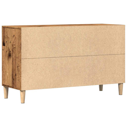 Dressoir 100x36x60 cm bewerkt hout oud houtkleurig
