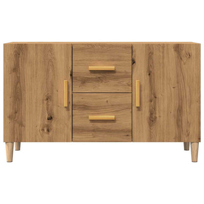 Dressoir 100x36x60 cm bewerkt hout artisanaal eikenkleurig