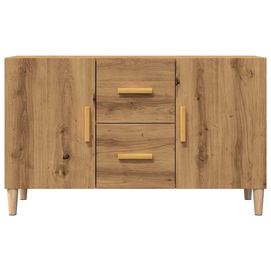Dressoir 100x36x60 cm bewerkt hout artisanaal eikenkleurig