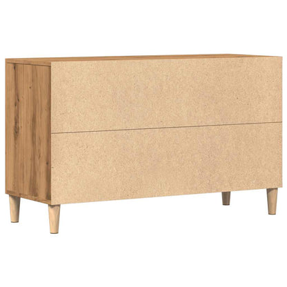 Dressoir 100x36x60 cm bewerkt hout artisanaal eikenkleurig