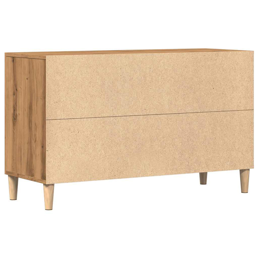 Dressoir 100x36x60 cm bewerkt hout artisanaal eikenkleurig