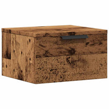 Nachtkastje wandgemonteerd 34x30x20 cm oud houtkleurig