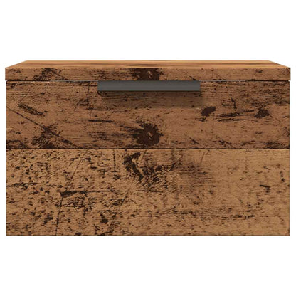 Nachtkastje wandgemonteerd 34x30x20 cm oud houtkleurig