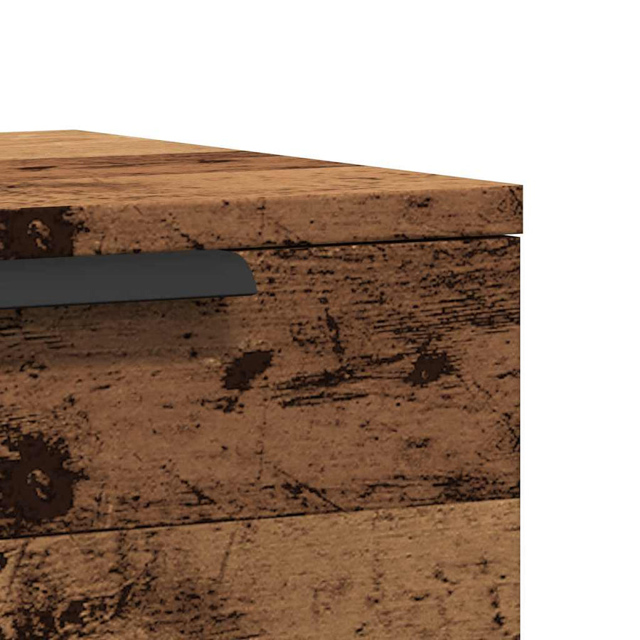 Nachtkastjes wandgemonteerd 2 st 34x30x20 cm oud houtkleurig