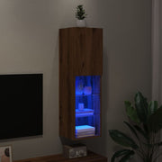 Tv-meubel 30,5x30x102 cm artisanaal eiken led