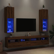 Tv-meubel 30,5x30x102 cm artisanaal eiken 2 stuks