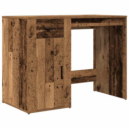 Bureau 100x49x75 cm bewerkt hout oud houtkleurig