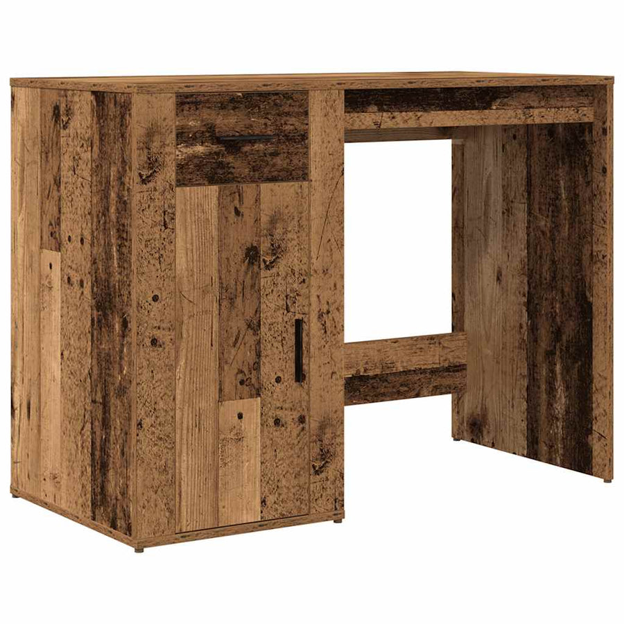 Bureau 100x49x75 cm bewerkt hout oud houtkleurig