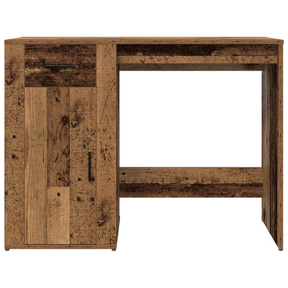 Bureau 100x49x75 cm bewerkt hout oud houtkleurig