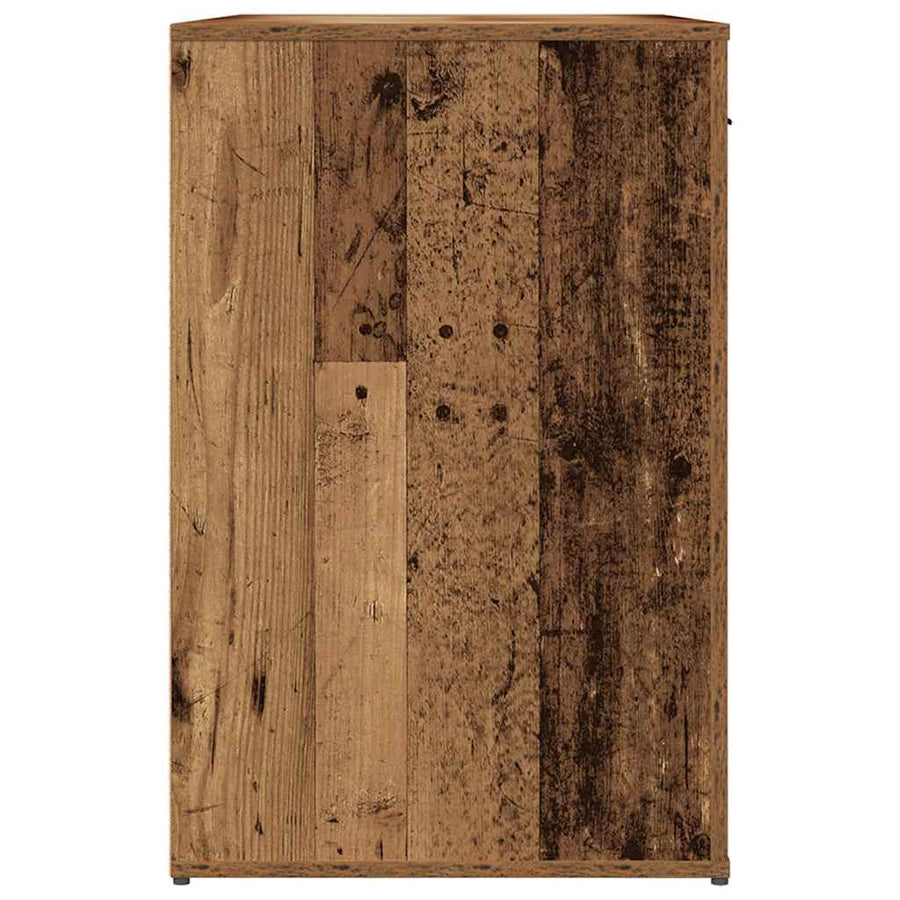 Bureau 100x49x75 cm bewerkt hout oud houtkleurig