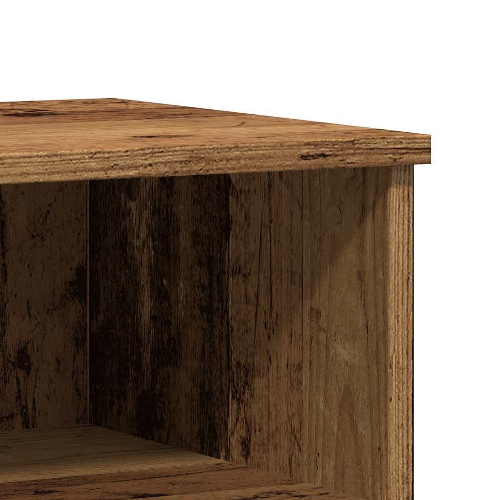 Nachtkastje 40x35x50 cm bewerkt hout oud houtkleurig