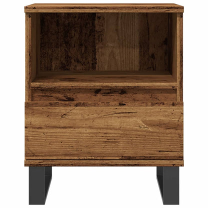Nachtkastjes 2 st 40x35x50 cm bewerkt hout oud houtkleurig