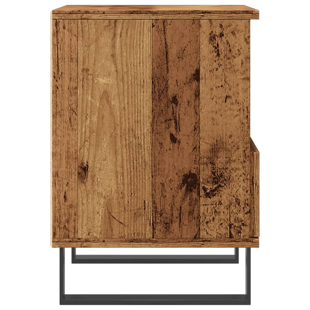 Nachtkastjes 2 st 40x35x50 cm bewerkt hout oud houtkleurig