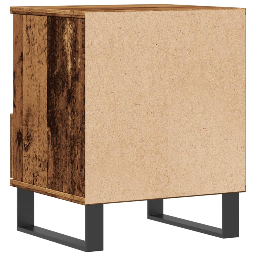 Nachtkastjes 2 st 40x35x50 cm bewerkt hout oud houtkleurig