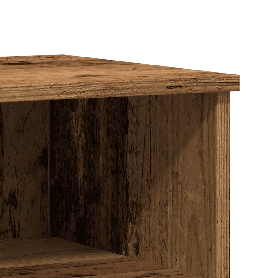 Nachtkastjes 2 st 40x35x50 cm bewerkt hout oud houtkleurig