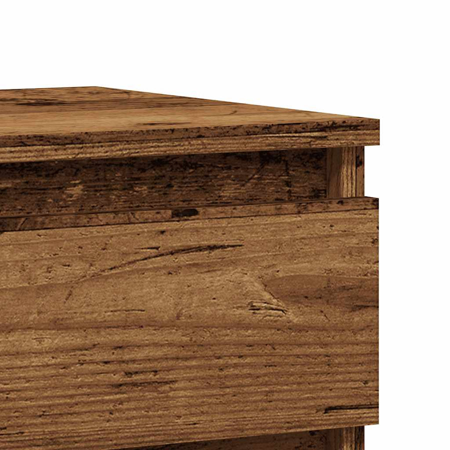 Nachtkastjes 2 st 40x35x50 cm bewerkt hout oud houtkleurig