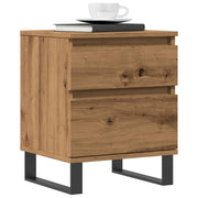 Nachtkastje 40x35x50 cm bewerkt hout eikenkleur