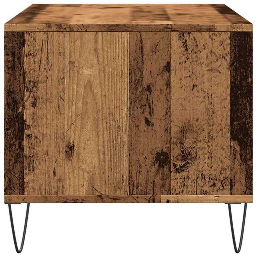 Salontafel 90x49x45 cm bewerkt hout oud houtkleurig