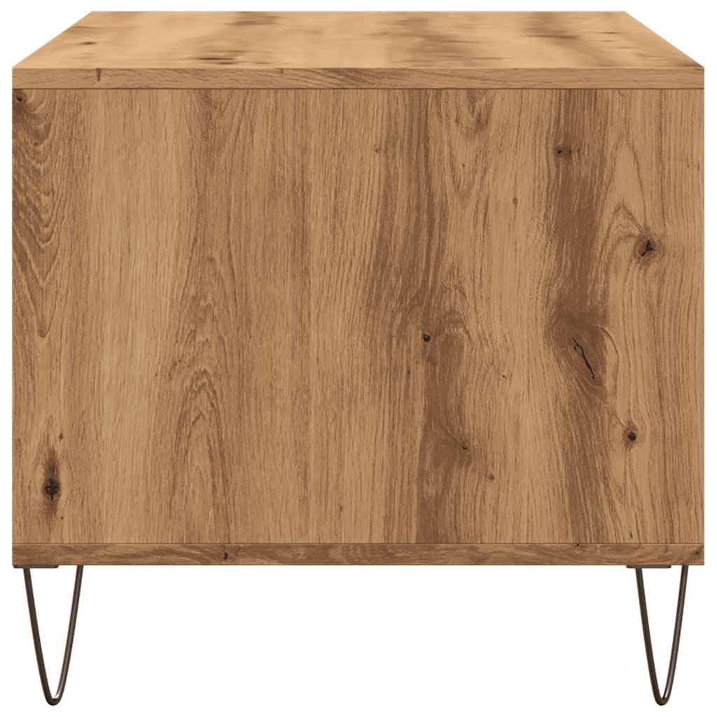 Salontafel 90x49x45 cm bewerkt hout artisanaal eikenkleurig