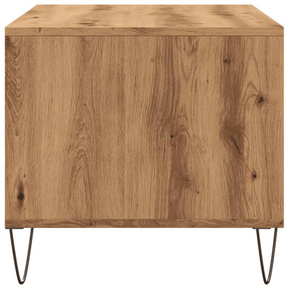 Salontafel 90x49x45 cm bewerkt hout artisanaal eikenkleurig
