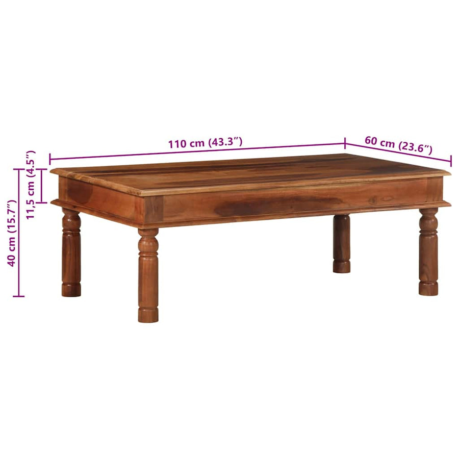 Salontafel 110x60x40 cm massief acaciahout