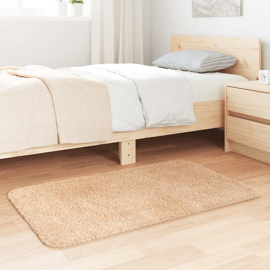 Hoogpolig vloerkleed NAVARRA 60x100 cm polyester beige