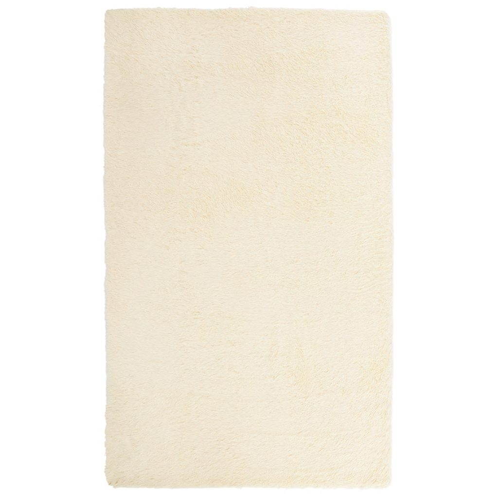 Hoogpolig vloerkleed NAVARRA 60x100 cm polyester crèmekleurig