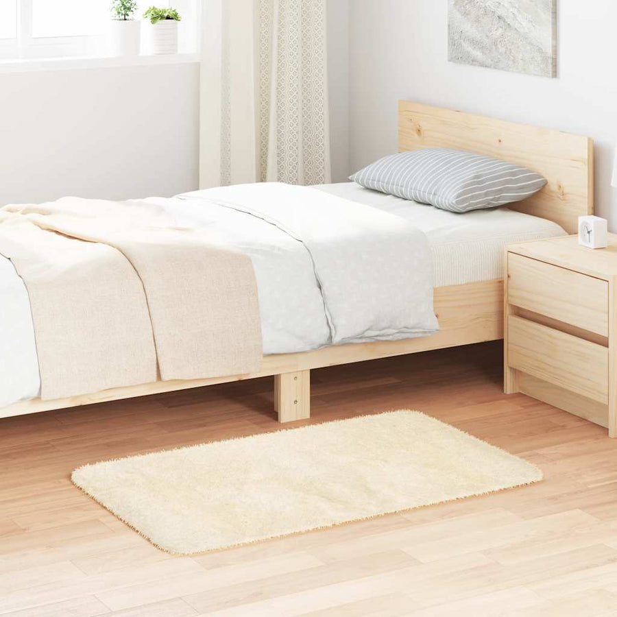 Hoogpolig vloerkleed NAVARRA 60x100 cm polyester crèmekleurig