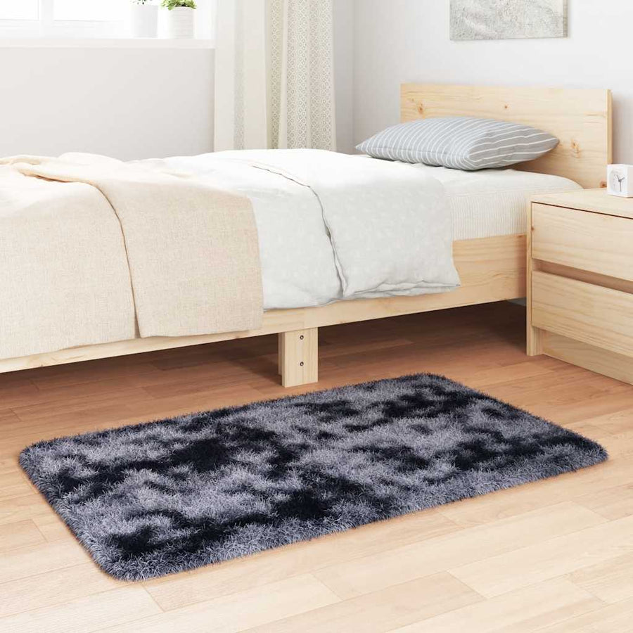 Hoogpolig vloerkleed NAVARRA 60x100 cm polyester donkergrijs