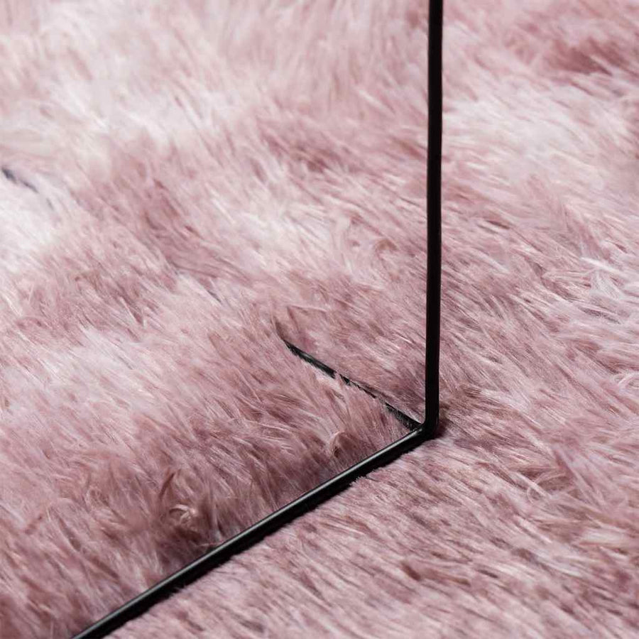 Hoogpolig Vloerkleed Navarra Polyester Stoffig Roze Dusty Pink 60 x 100 cm