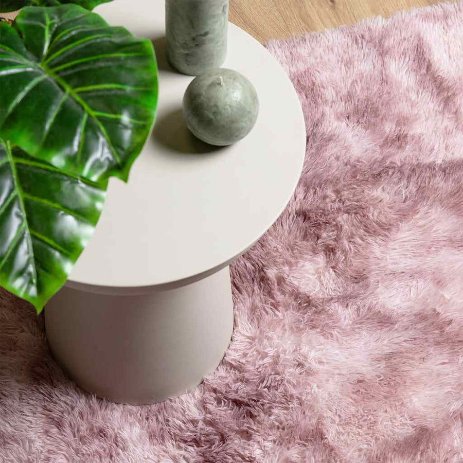Hoogpolig Vloerkleed Navarra Polyester Stoffig Roze Dusty Pink 60 x 100 cm