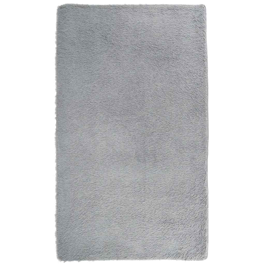 Hoogpolig Vloerkleed Navarra Polyester Lichtgrijs 60 x 100 cm Rechthoekig