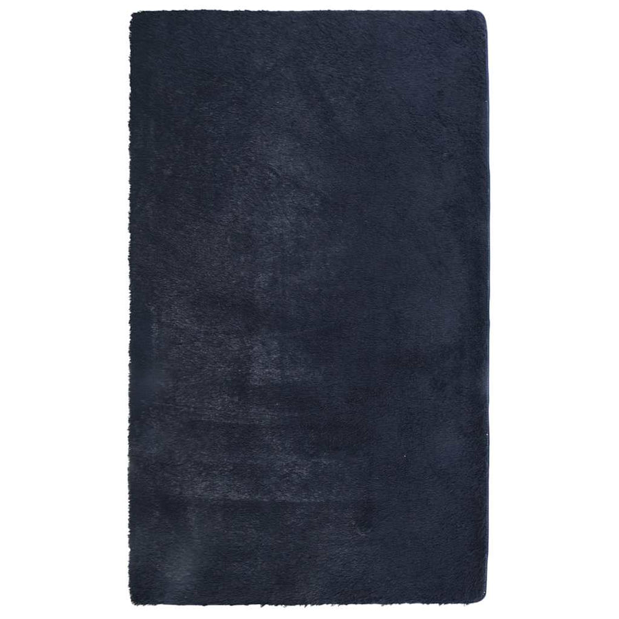 Hoogpolig vloerkleed NAVARRA 60x100 cm polyester marineblauw
