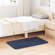 Vloerkleed 60x100 cm polyester marineblauw hoogpolig