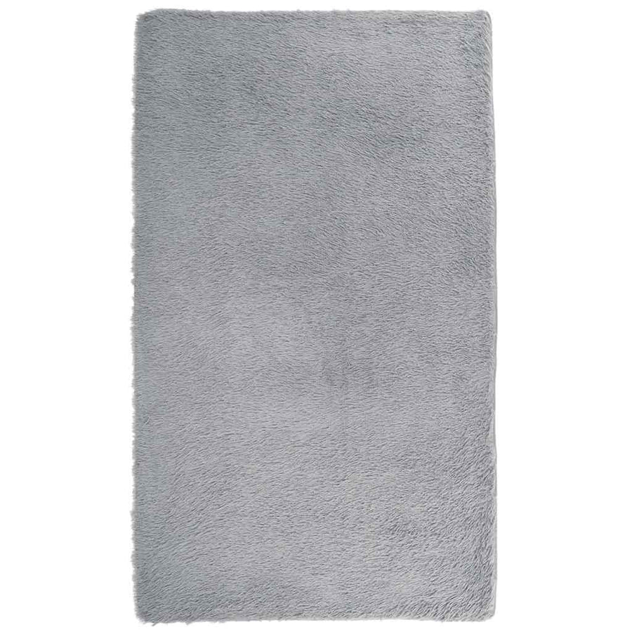 Hoogpolig vloerkleed NAVARRA 60x100 cm polyester zilvergrijs