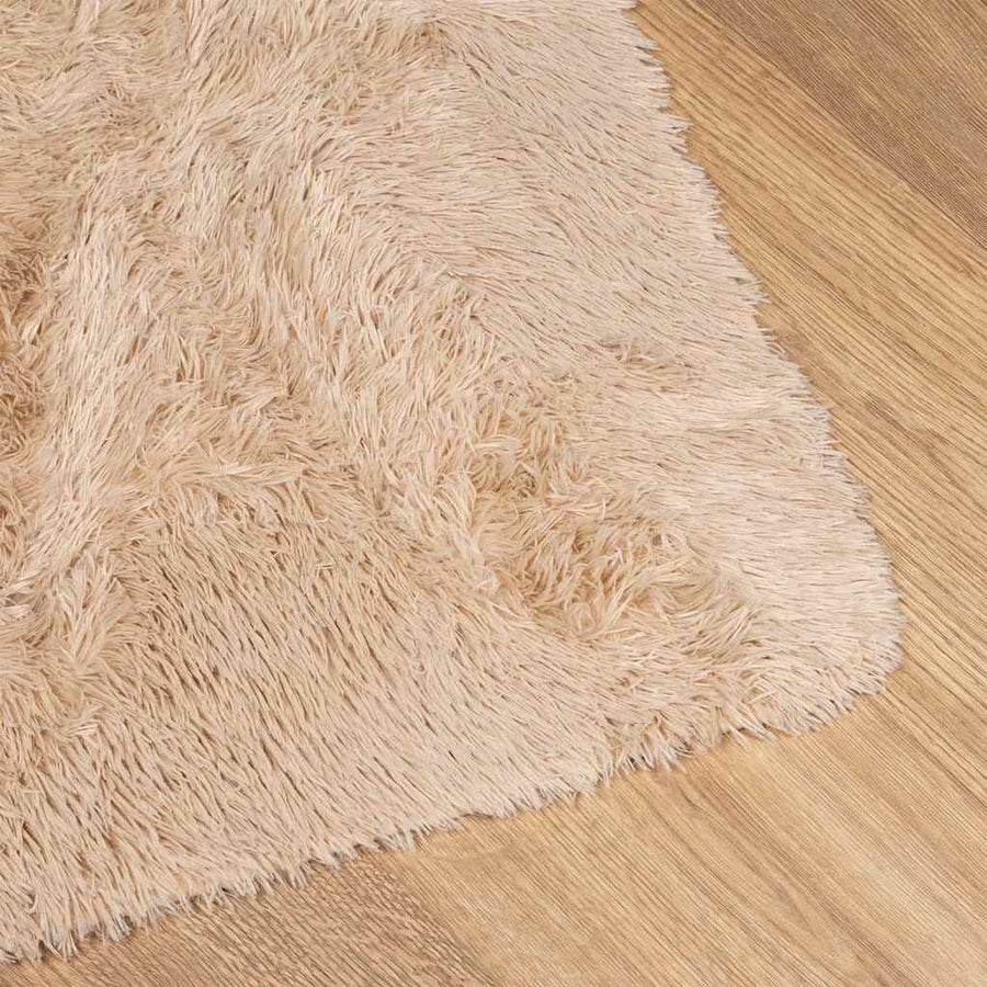 Hoogpolig vloerkleed NAVARRA 80x150 cm polyester beige
