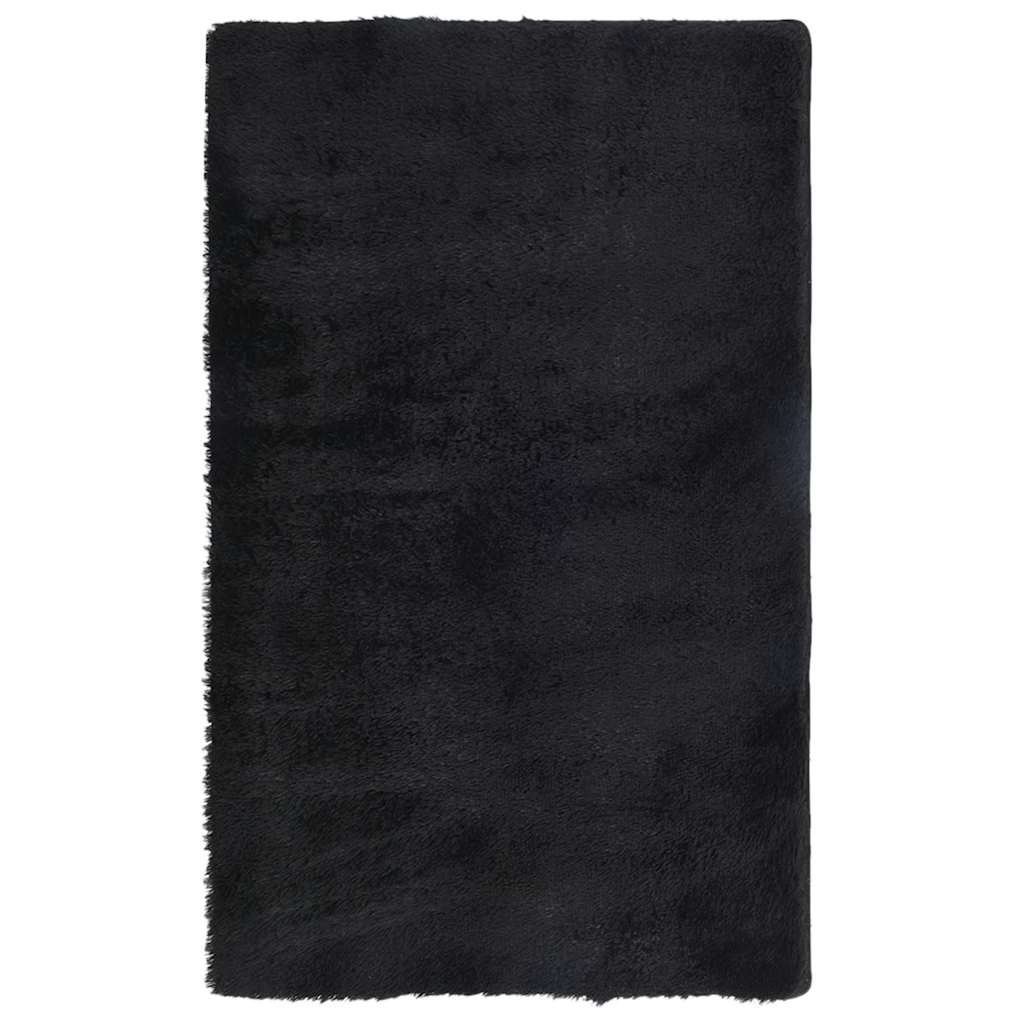 Hoogpolig vloerkleed NAVARRA 80x150 cm polyester zwart