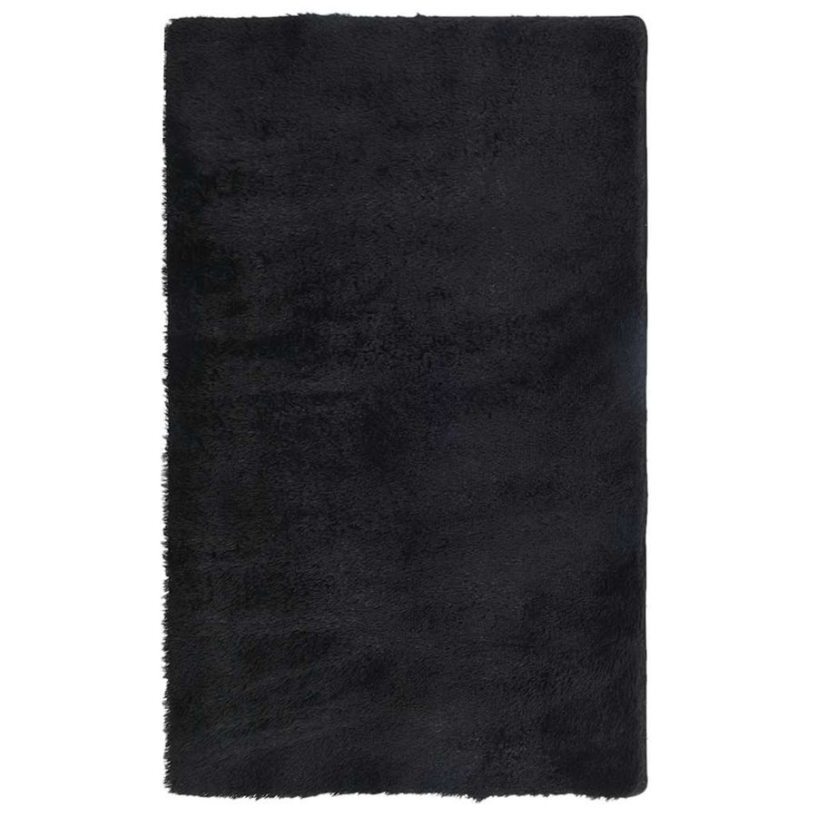 Hoogpolig vloerkleed NAVARRA 80x150 cm polyester zwart