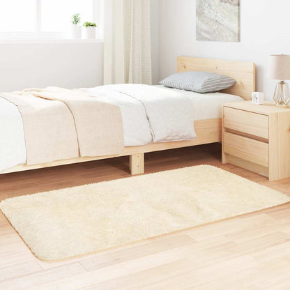 Hoogpolig vloerkleed NAVARRA 80x150 cm polyester crèmekleurig