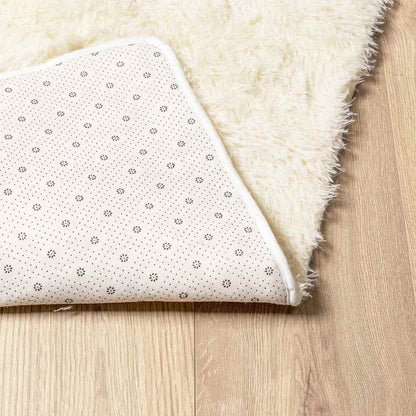 Hoogpolig vloerkleed NAVARRA 80x150 cm polyester crèmekleurig