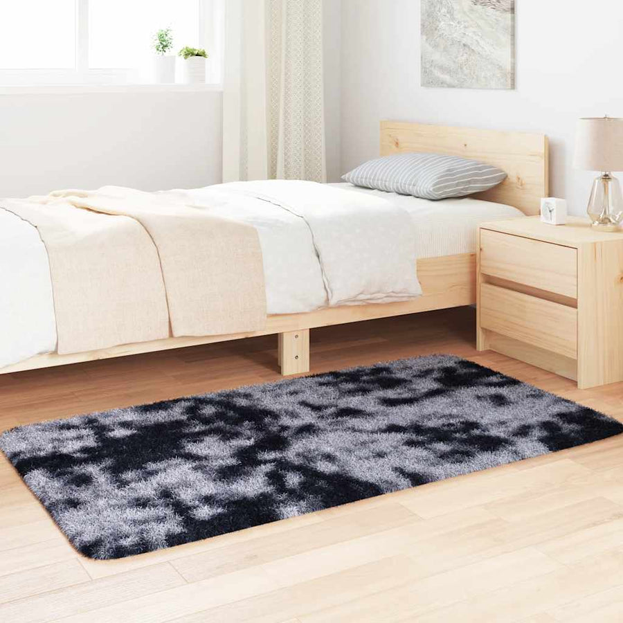 Hoogpolig vloerkleed NAVARRA 80x150 cm polyester donkergrijs