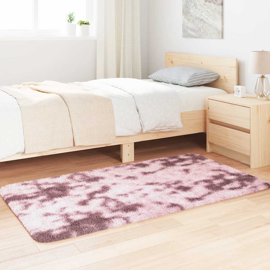 Hoogpolig vloerkleed NAVARRA 80x150 cm polyester stoffig roze